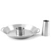 12.4-Inch Stainless Steel Vertical Chicken Roaster Pan with Upright Rack