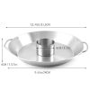 12.4-Inch Stainless Steel Vertical Chicken Roaster Pan with Upright Rack