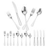 VEVOR 30-Piece Silverware Set, Food-Grade Stainless Steel Flatware Utensils, Mirror Finished Cutlery Set