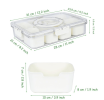 Portable divider plates with lids and handles, suitable for parties, snack boxes, food containers, and vegetable trays (white).