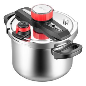 Pressure Cooker, 6.3Qt Pressure Cooker Stainless Steel, Pressures Canner with Steaming Rack, Tempered Glass Lid, Three Pressures Settings for Meat