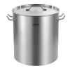Stainless Steel Stockpot, 54L Large Cooking Pots, Cookware Sauce Pot with Basket, Lid, and Handle, Heavy Duty Commercial Grade Stock Pot