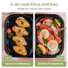 Electric Hot Pot and Grill 2-in-1 Combo, Independent Heating Control, Non-Stick Coating, Fast Even Heating, Overheat Protection