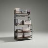Industrial 5-Tier Kitchen Bakers Rack Free Standing Rustic Brown
