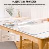 VEVOR Plastic Table Cover, 46"x96"x0.08", Transparent PVC Table Protector, Rectangle Clear Desk Mat