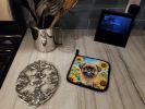 Brussels Griffon in Sunflowers Pair of Pot Holders Kitchen Heat Resistant Pot Holders Sets Oven Hot Pads for Cooking Baking BBQ, 7 1/2 x 7 1/2