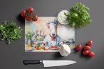 NEW Bull Terrier The Chef Glass Cutting Board Decorative Tempered Glass Kitchen Cutting and Serving Board Large Size Chopping Board