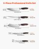 Kitchen Knife Set, 5 Piece High Carbon Stainless Steel Sharp Knife Set, Durable and Rust-Resistant