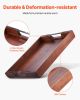 Wood Serving Tray, Acacia Wooden Tray Board with Handles, Decorative Rustic Serving Trays Platter, Ideal for Breakfast in Bed, Lunch, Kitchen