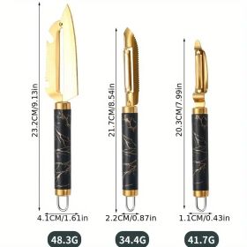 Professional Multifunctional Stainless Steel Peeler Set - Anti-rust Kitchen Tool For Fruits, Vegetables, Fish Scales And Corn With Ergonomic Non- (Option: 3pcfruitandvegetablepeeler)