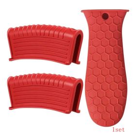 1 Set Of 3pcs,Silicone Hot Handle Holder, Heat Resistant Potholder Cookware Handle Cast Iron Skillets Handles Grip Covers For Cast Iron Skillet (Option: 1set)